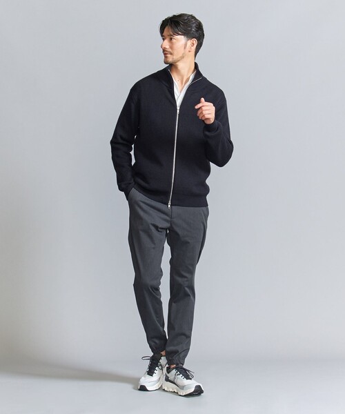 BEAUTY&YOUTH UNITED ARROWS（ビューティーアンドユースユナイテッドアローズ）の「【WEB限定 WARDROBE SMART】ウォッシャブル ドライバーズジャケット（カーディガン/ボレロ・メンズ・ダークグレー/ネイビー/ブラック・S/M/L/XL）」の4枚目の写真