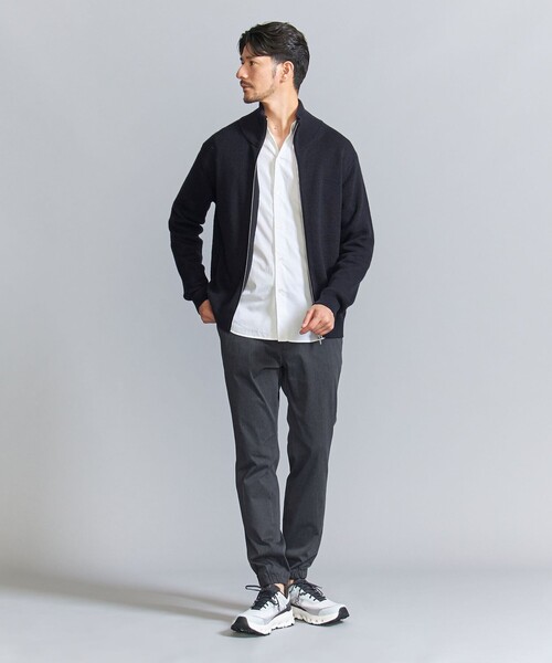 BEAUTY&YOUTH UNITED ARROWS（ビューティーアンドユースユナイテッドアローズ）の「【WEB限定 WARDROBE SMART】ウォッシャブル ドライバーズジャケット（カーディガン/ボレロ・メンズ・ダークグレー/ネイビー/ブラック・S/M/L/XL）」の6枚目の写真