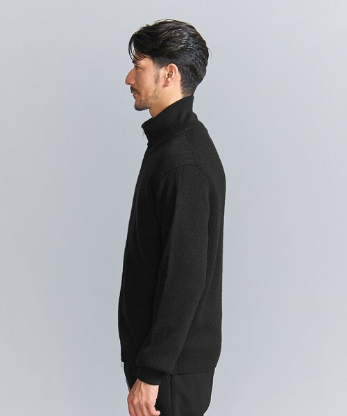 BEAUTY&YOUTH UNITED ARROWS（ビューティーアンドユースユナイテッドアローズ）の「【WEB限定 WARDROBE SMART】ウォッシャブル ドライバーズジャケット（カーディガン/ボレロ・メンズ・ダークグレー/ネイビー/ブラック・S/M/L/XL）」の8枚目の写真