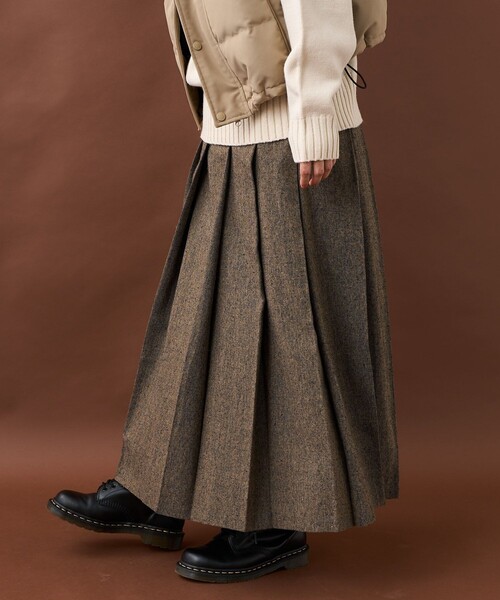 FREAK'S STORE(フリークスストア)の「ツイードプリーツスカート(スカート・レディース・グレー/ブラウン・フリ-)」の6枚目の写真