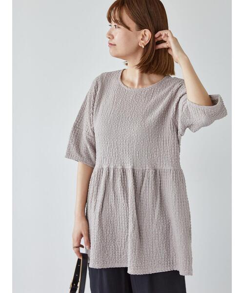 Lugnoncure(ルノンキュール)の「ペプラムふくれカットソー(Tシャツ/カットソー・レディース・ブラウン/ブラック/グレー・F)」の4枚目の写真