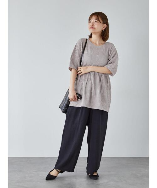 Lugnoncure(ルノンキュール)の「ペプラムふくれカットソー(Tシャツ/カットソー・レディース・ブラウン/ブラック/グレー・F)」の5枚目の写真