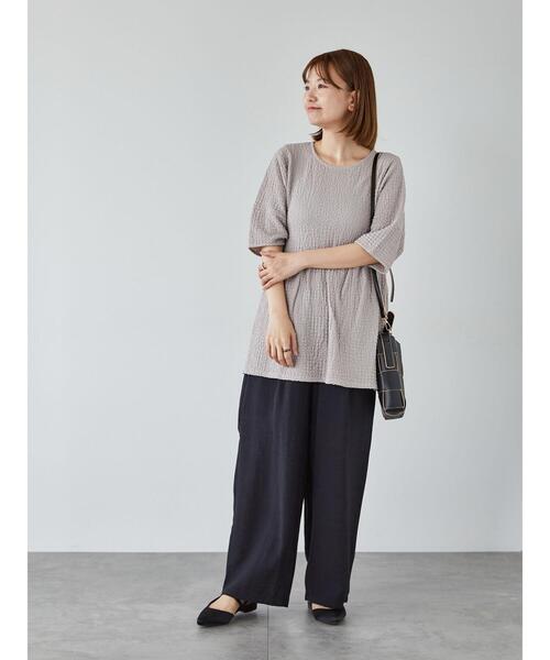 Lugnoncure(ルノンキュール)の「ペプラムふくれカットソー(Tシャツ/カットソー・レディース・ブラウン/ブラック/グレー・F)」の6枚目の写真