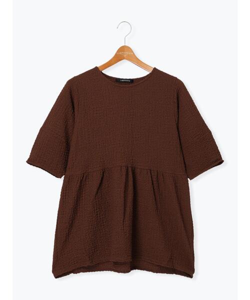 Lugnoncure(ルノンキュール)の「ペプラムふくれカットソー(Tシャツ/カットソー・レディース・ブラウン/ブラック/グレー・F)」の14枚目の写真
