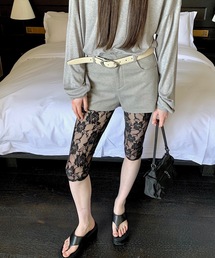 SANSeLF | 【LONSLAN】レースハーフレギンス sanal24a002(レギンス/スパッツ)