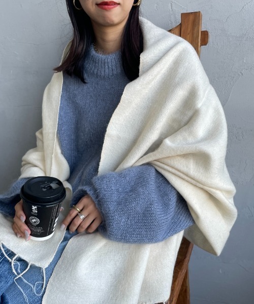 [hint hint/ヒントヒント] アクリルコットン大判ストール hint hint〈ヒントヒント〉 STOLE (02) 13COLOR | e n o u