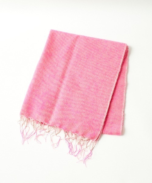 hint hint（ヒントヒント）の「[hint hint/ヒントヒント] アクリルコットン大判ストール(アイボリー・ピンク)（ストール/ショール・レディース・ピンク/アイボリー・ONE SIZE）」の16枚目の写真