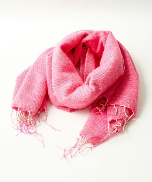 hint hint（ヒントヒント）の「[hint hint/ヒントヒント] アクリルコットン大判ストール(アイボリー・ピンク)（ストール/ショール・レディース・ピンク/アイボリー・ONE SIZE）」の17枚目の写真