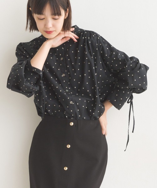 OMNES(オムネス)の「製品洗いコットンブロード袖口リボンオーバーシャツ(シャツ/ブラウス・レディース・ブラック系その他/ブラック系その他2/グレー系その他/ブルー系その他/ホワイト/ライトグレー/ベージュ系その他/ベージュ系その他2・FREE)」の22枚目の写真