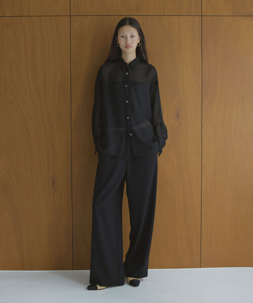 値下げ　NOBLE ELENI/エルニ メッシュレギュラーワイドシャツ 値下げ NOBLE ELENI/エルニ メッシュレギュラーワイドシャツ