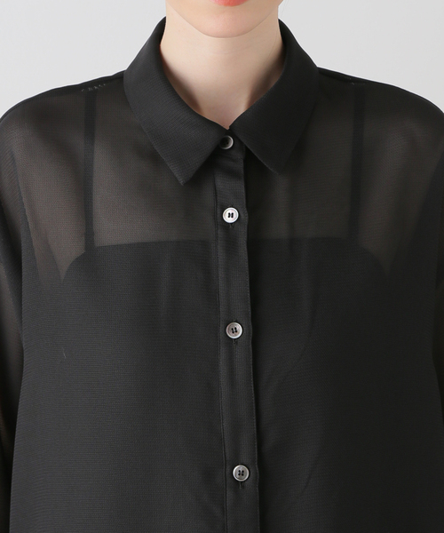 値下げ　NOBLE ELENI/エルニ メッシュレギュラーワイドシャツ Noble（ノーブル）の「ELENI/エルニ メッシュレギュラーワイド