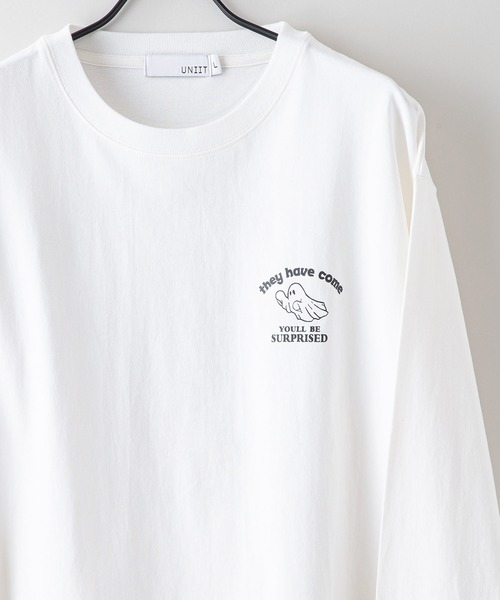 UNIIT（ユニット）の「【UNIIT/ユニット】オバケ ポップコーン刺繍ロンT（Tシャツ/カットソー・メンズ・グリーン/ホワイト/ブラック・X-LARGE/LARGE/MEDIUM）」の6枚目の写真