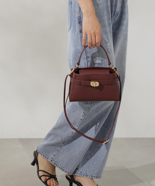 EDIT COLOGNE（エディットコロン）の「ミニベルトポシェット（ハンドバッグ・レディース・ベージュ/ブラック/ボルドー・ﾌﾘ-）」の7枚目の写真