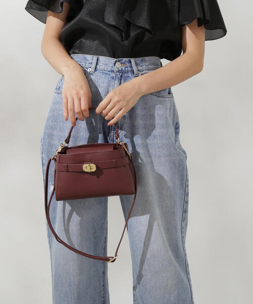 EDIT COLOGNE（エディットコロン）の「ミニベルトポシェット（ハンドバッグ・レディース・ベージュ/ブラック/ボルドー・ﾌﾘ-）」の8枚目の写真