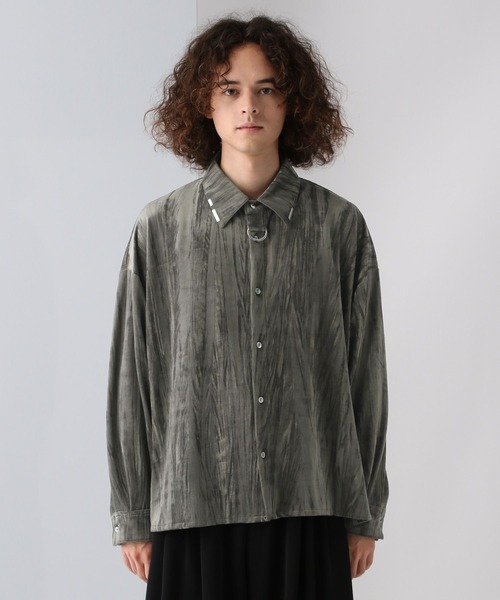 HARE（ハレ）の「ベロアパーツボウタイシャツ(HARE)（シャツ/ブラウス・メンズ・ブラック/グレー・FREE）」の21枚目の写真