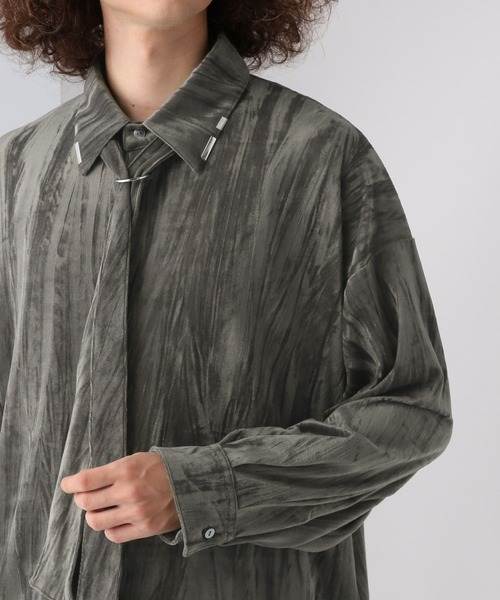 HARE（ハレ）の「ベロアパーツボウタイシャツ(HARE)（シャツ/ブラウス・メンズ・ブラック/グレー・FREE）」の18枚目の写真