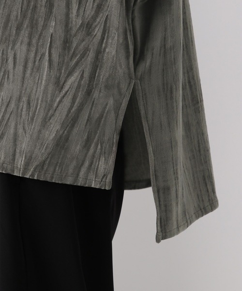 HARE（ハレ）の「ベロアパーツボウタイシャツ(HARE)（シャツ/ブラウス・メンズ・ブラック/グレー・FREE）」の16枚目の写真