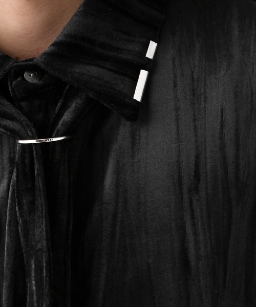 HARE（ハレ）の「ベロアパーツボウタイシャツ(HARE)（シャツ/ブラウス・メンズ・ブラック/グレー・FREE）」の14枚目の写真
