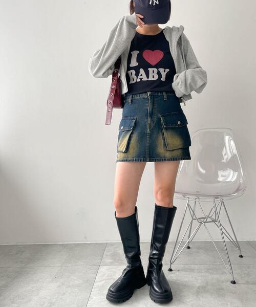 WEGO（ウィゴー）の「WEGO/ILOVEBABYタンク（タンクトップ・レディース・ブラック/ホワイト・FREE）」の11枚目の写真