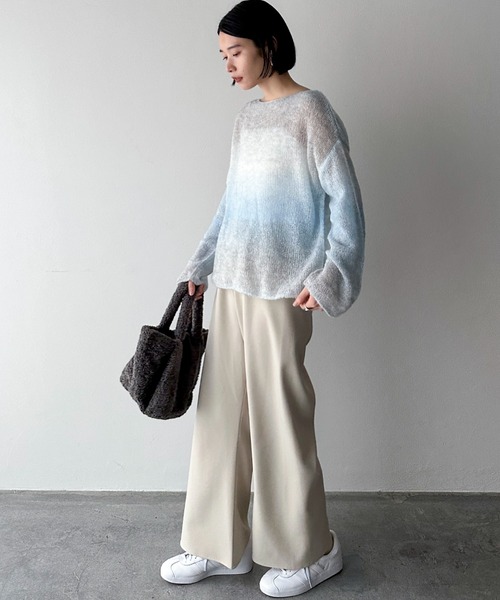 18AW マルチ グラデーション モヘア ニット セーター UNKNOWN グラデーション モヘヤ ニット セーター - Sixpacjoe