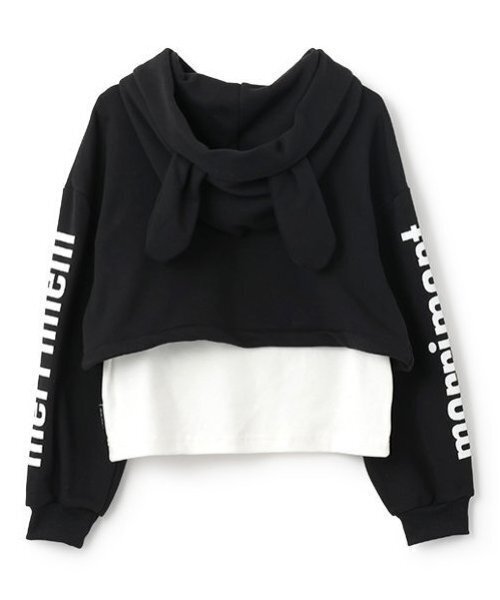 by LOVEiT（バイラビット）の「タンクつきウサ耳パーカー（パーカー・キッズ・ホワイト系その他/チェリーピンク/ブラック・120cm/130cm/140cm/150cm/160cm）」の5枚目の写真