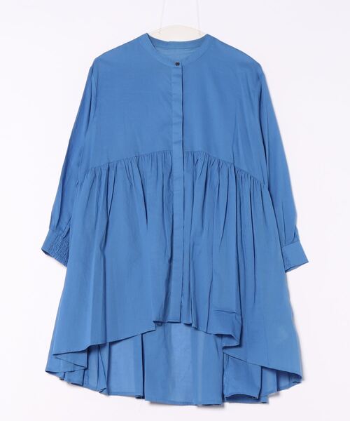 TITE IN THE STORE（ティテ　インザ　ストア）の「シアーコットンチュニックギャザーブラウス（シャツ/ブラウス・レディース・レッド/ブルー・38）」の11枚目の写真