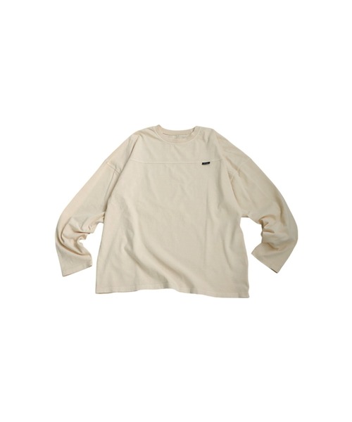 antiqua（アンティカ）の「フットボールロンT（Tシャツ/カットソー・レディース・オフホワイト/ブルー/カーキ/スミクロ・P/R）」の7枚目の写真
