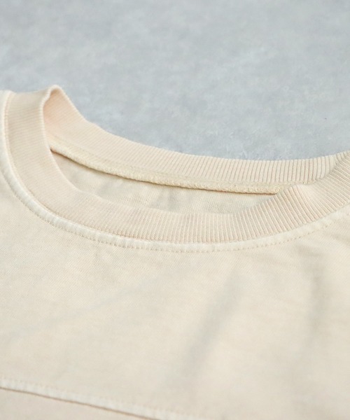 antiqua（アンティカ）の「フットボールロンT（Tシャツ/カットソー・レディース・オフホワイト/ブルー/カーキ/スミクロ・P/R）」の11枚目の写真