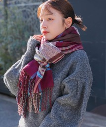 KBF | リバーシブルチェックストール(マフラー)