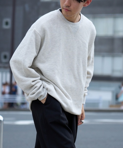 CIAOPANIC TYPY（チャオパニックティピー）の「プレミアム無地スウェット　トンプキン裏毛クルー（スウェット・メンズ・チャコールグレー/ライトグレー/ボルドー/ネイビー・MEDIUM/LARGE）」の19枚目の写真