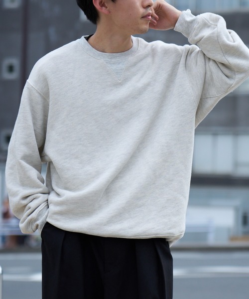 CIAOPANIC TYPY（チャオパニックティピー）の「プレミアム無地スウェット　トンプキン裏毛クルー（スウェット・メンズ・チャコールグレー/ライトグレー/ボルドー/ネイビー・MEDIUM/LARGE）」の20枚目の写真