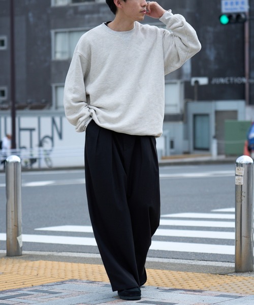 CIAOPANIC TYPY（チャオパニックティピー）の「プレミアム無地スウェット　トンプキン裏毛クルー（スウェット・メンズ・チャコールグレー/ライトグレー/ボルドー/ネイビー・MEDIUM/LARGE）」の22枚目の写真