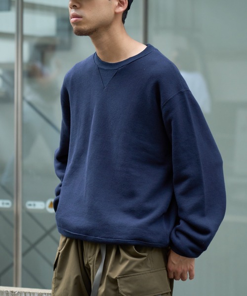 CIAOPANIC TYPY（チャオパニックティピー）の「プレミアム無地スウェット　トンプキン裏毛クルー（スウェット・メンズ・チャコールグレー/ライトグレー/ボルドー/ネイビー・MEDIUM/LARGE）」の5枚目の写真