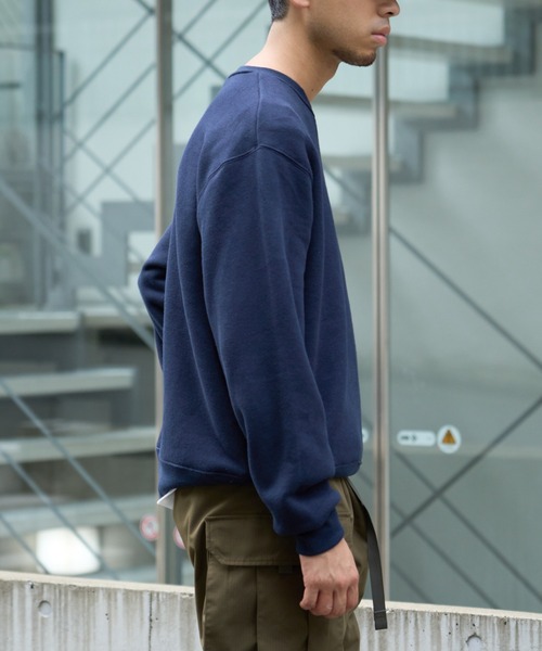 CIAOPANIC TYPY（チャオパニックティピー）の「プレミアム無地スウェット　トンプキン裏毛クルー（スウェット・メンズ・チャコールグレー/ライトグレー/ボルドー/ネイビー・MEDIUM/LARGE）」の7枚目の写真