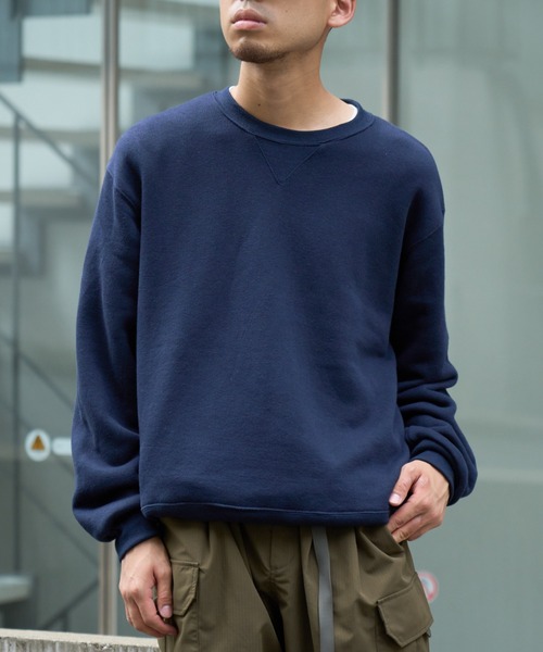 CIAOPANIC TYPY（チャオパニックティピー）の「プレミアム無地スウェット　トンプキン裏毛クルー（スウェット・メンズ・チャコールグレー/ライトグレー/ボルドー/ネイビー・MEDIUM/LARGE）」の6枚目の写真