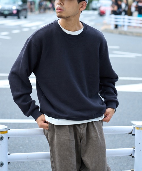 CIAOPANIC TYPY（チャオパニックティピー）の「プレミアム無地スウェット　トンプキン裏毛クルー（スウェット・メンズ・チャコールグレー/ライトグレー/ボルドー/ネイビー・MEDIUM/LARGE）」の12枚目の写真