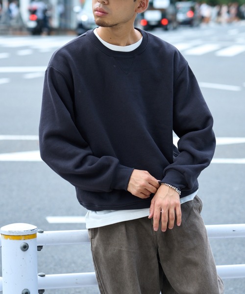 CIAOPANIC TYPY（チャオパニックティピー）の「プレミアム無地スウェット　トンプキン裏毛クルー（スウェット・メンズ・チャコールグレー/ライトグレー/ボルドー/ネイビー・MEDIUM/LARGE）」の13枚目の写真