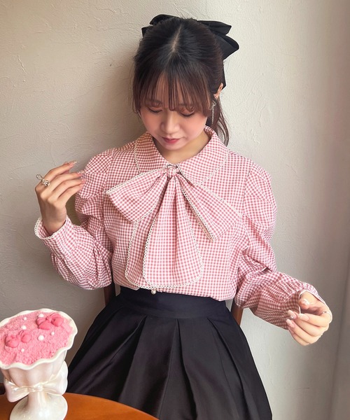 apres jour（アプレジュール）の「アソートボウタイリボンブラウス【ZOZOTOWN限定アイテム】（シャツ/ブラウス・レディース・グリーン/ピンク/ブラック/オフホワイト/ブルー・フリー/X-LARGE）」の16枚目の写真