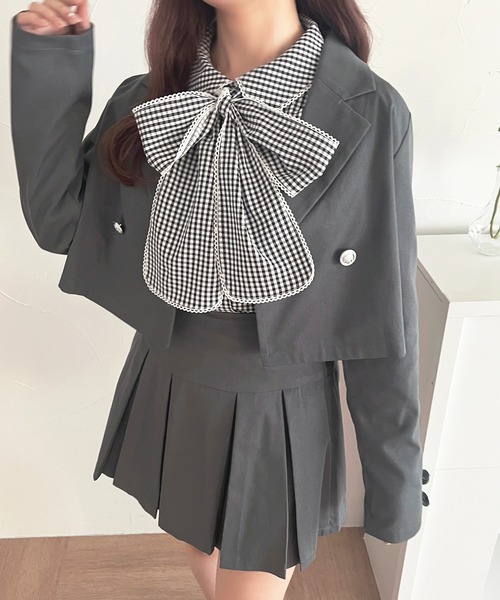 apres jour（アプレジュール）の「アソートボウタイリボンブラウス【ZOZOTOWN限定アイテム】（シャツ/ブラウス・レディース・グリーン/ピンク/ブラック/オフホワイト/ブルー・フリー/X-LARGE）」の13枚目の写真