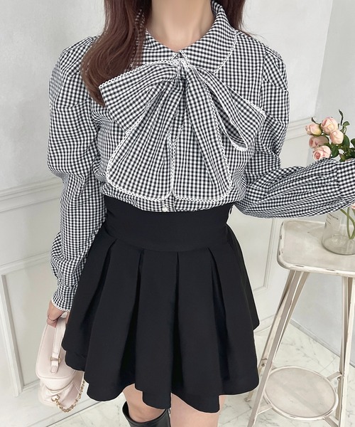 apres jour（アプレジュール）の「アソートボウタイリボンブラウス【ZOZOTOWN限定アイテム】（シャツ/ブラウス・レディース・グリーン/ピンク/ブラック/オフホワイト/ブルー・フリー/X-LARGE）」の9枚目の写真