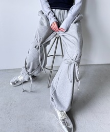 Y2K SYNAPSE FACTORY | 【コットン】リボンスウェットジョガーパンツ(スウェットパンツ)