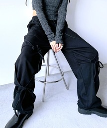 Y2K SYNAPSE FACTORY | 【コットン】リボンスウェットジョガーパンツ(スウェットパンツ)