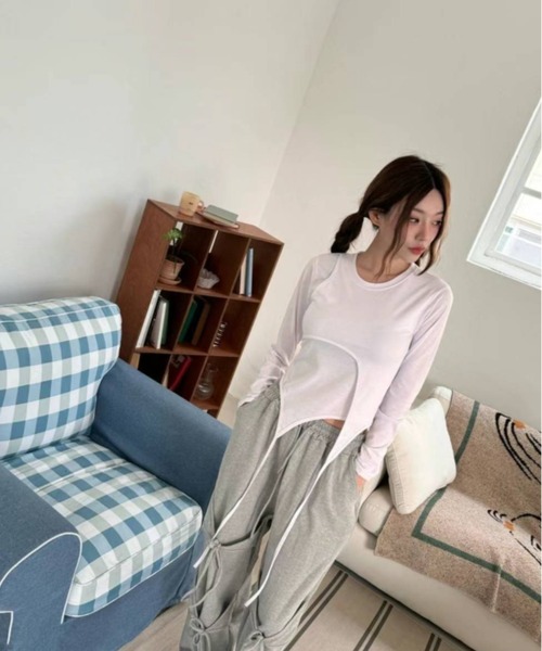 Y2K SYNAPSE FACTORY（ワイツーケー シナプスファクトリー）の「【コットン】リボンスウェットジョガーパンツ（スウェットパンツ・レディース・グレー/ブラック・FREE）」の19枚目の写真