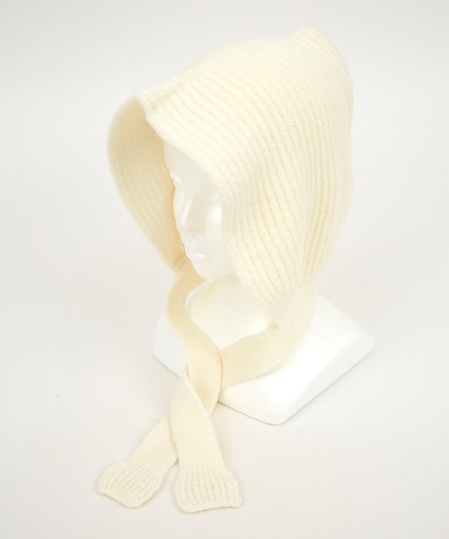 an meets zakka(アンミツザッカ)の「an meets zakka ウールリブニットフード帽(ニットキャップ/ビーニー・メンズ・ワインレッド/チャコール/ブラウン/グレー/ホワイト/ブラック/ベージュ/ネイビー・ONESIZE)」の1枚目の写真