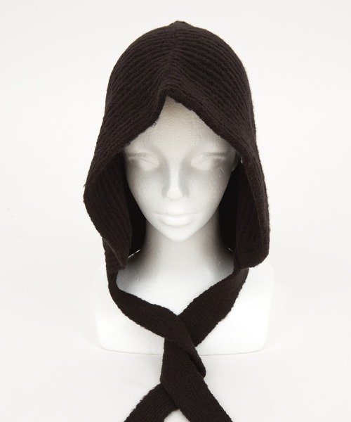 an meets zakka(アンミツザッカ)の「an meets zakka ウールリブニットフード帽(ニットキャップ/ビーニー・メンズ・ワインレッド/チャコール/ブラウン/グレー/ホワイト/ブラック/ベージュ/ネイビー・ONESIZE)」の18枚目の写真