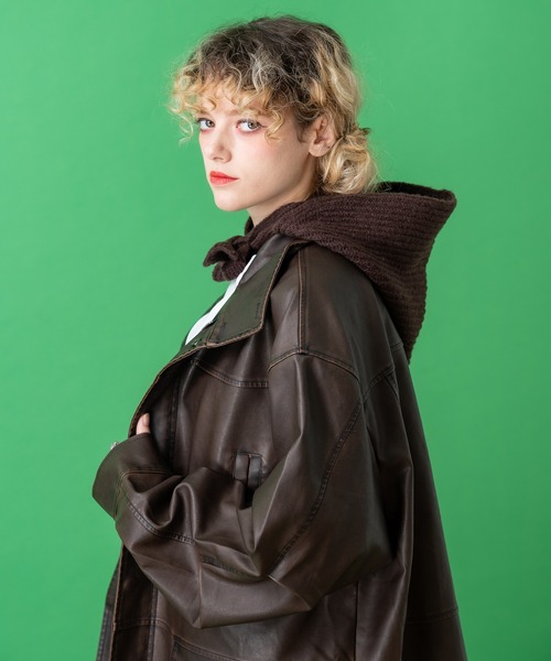 セール】an meets zakka ウールリブニットフード帽 / メンズ