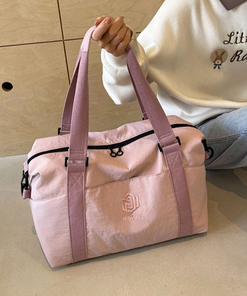 セール】【2WAY・大容量】ワントーンカラーナイロンボストンバッグ