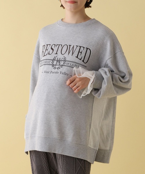 LEPSIM（レプシィム）の「【産前・産後対応】マタニティ／刺繍ロゴスウェット　200267（マタニティウェア/グッズ・レディース・チャコールグレー/グレー・FREE）」の7枚目の写真