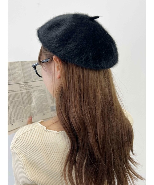 PHILLY（フィリー）の「【PHILLY】フェザータッチベレー（ハンチング/ベレー帽・レディース・ブラック/ホワイト/ベージュ・FREE）」の6枚目の写真