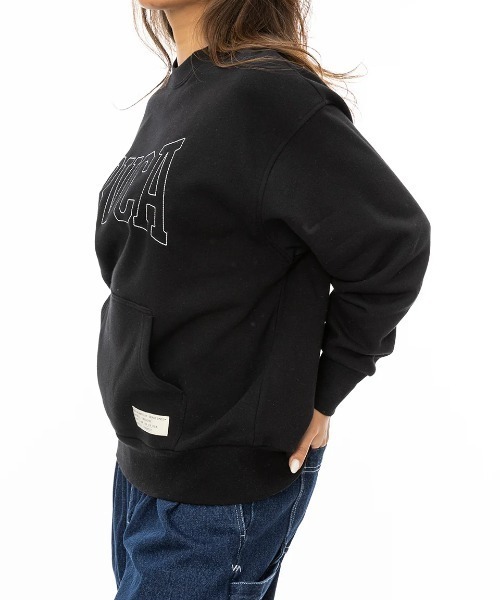RVCA(ルーカ)の「RVCA レディース RVCA STITCH LOOSE FI トレーナー/ルーカロゴステッチワーククルーネックトレーナー・スウェット(スウェット・レディース・ブラック/グレー・SMALL/MEDIUM)」の7枚目の写真